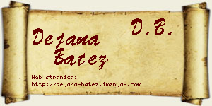 Dejana Batez vizit kartica